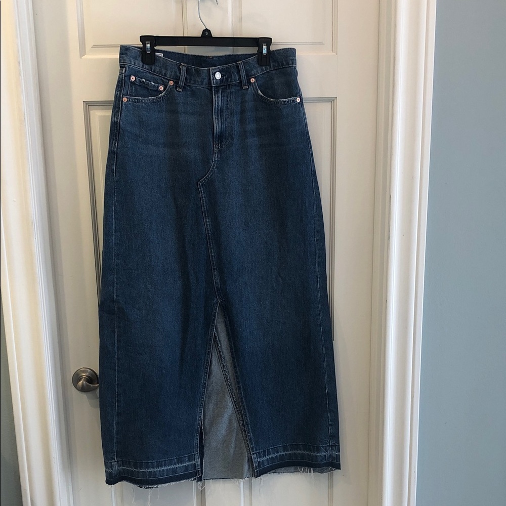 GAP Classic Maxi Blue Denim Skirt